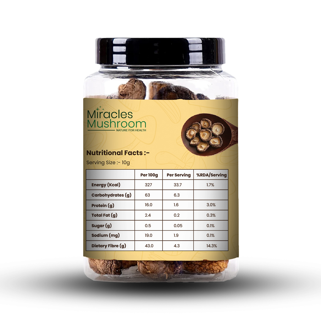 Miracles Mushroom's Dried Shiitake Mushrooms 100g
